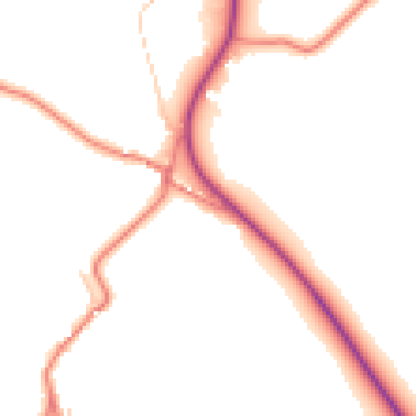 Daytime road noise heatmap for LA7 7AS