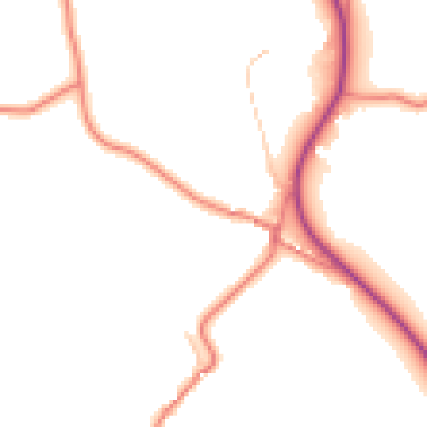 Daytime road noise heatmap for LA7 7AW