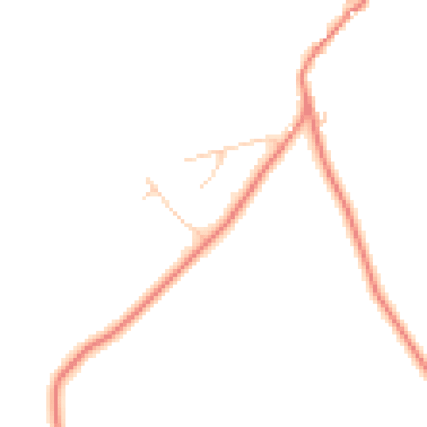 Daytime road noise heatmap for LA7 7AZ