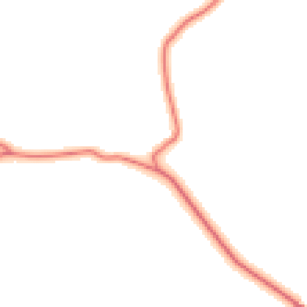 Daytime road noise heatmap for LA7 7BA