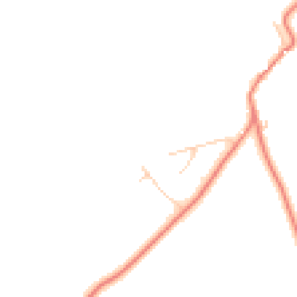 Daytime road noise heatmap for LA7 7BD