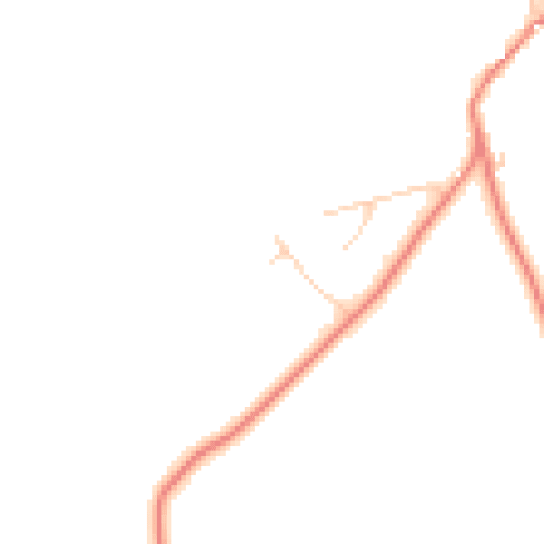 Daytime road noise heatmap for LA7 7BG
