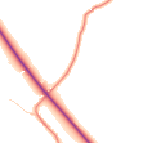 Daytime road noise heatmap for LA7 7BJ