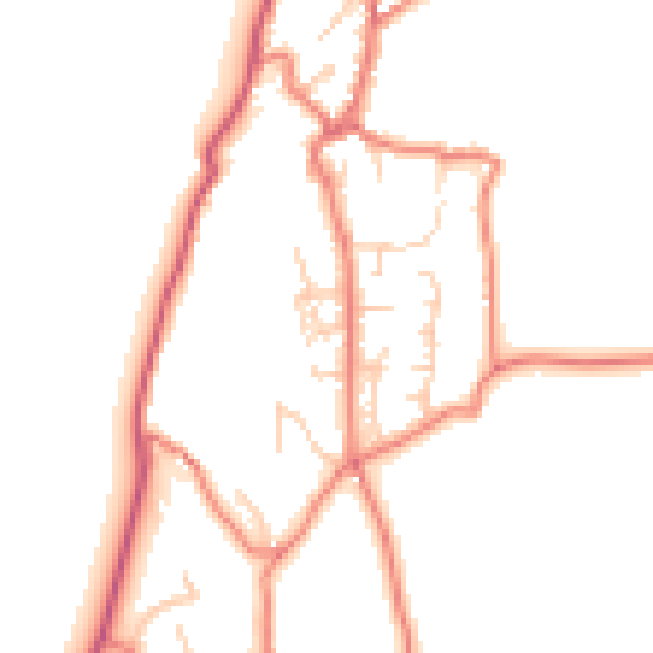 Daytime road noise heatmap for LA7 7BU
