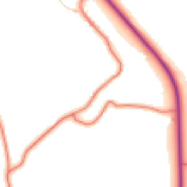 Daytime road noise heatmap for LA7 7BW