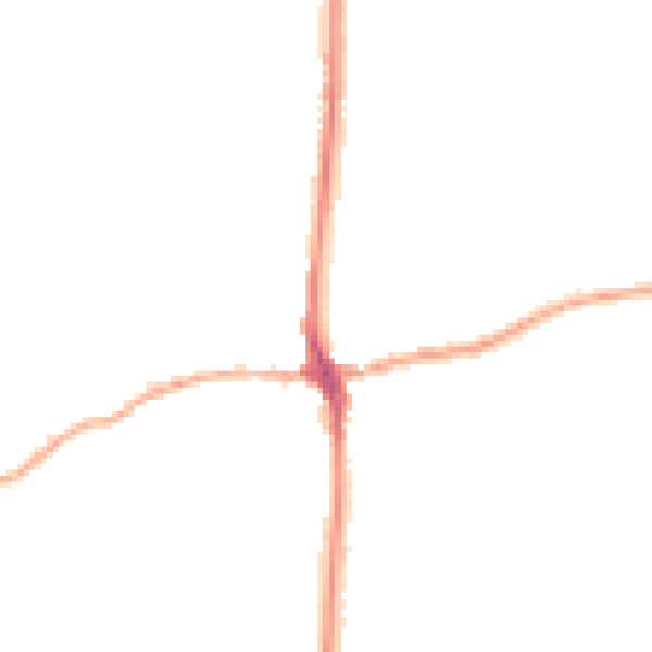 Night-time road noise heatmap for LA7 7BY