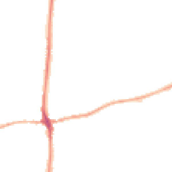 Night-time road noise heatmap for LA7 7DE