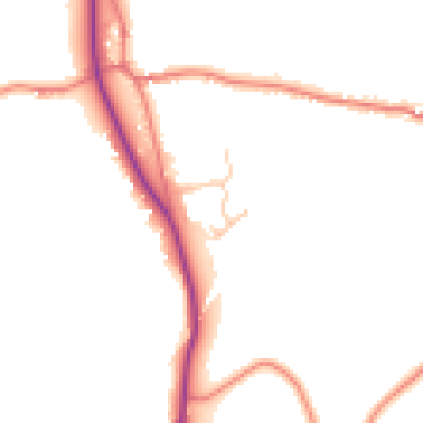 Daytime road noise heatmap for LA7 7EF