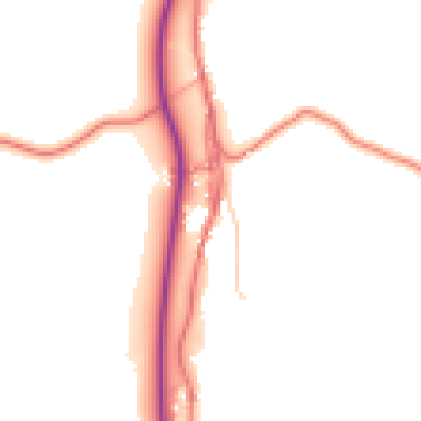 Daytime road noise heatmap for LA7 7ET