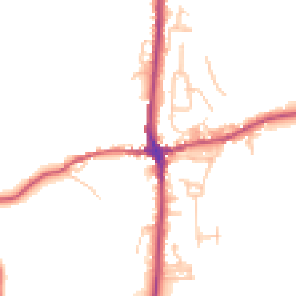 Daytime road noise heatmap for LA7 7FF