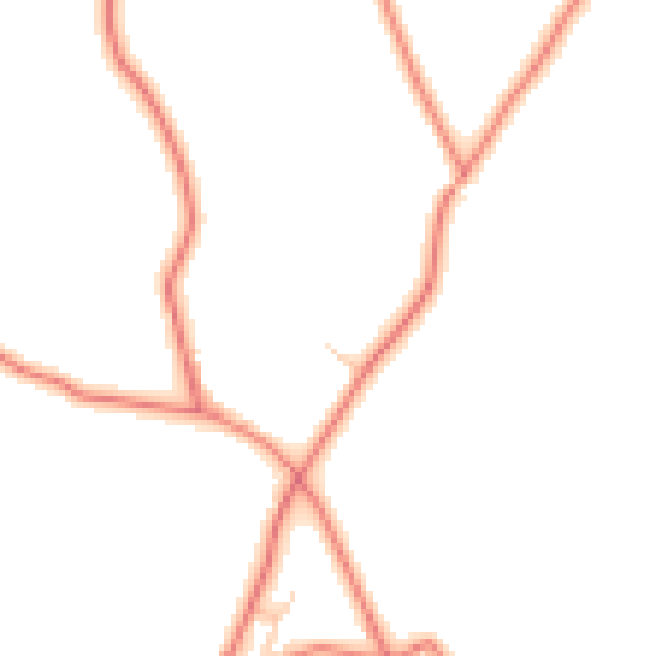 Daytime road noise heatmap for LA7 7FR