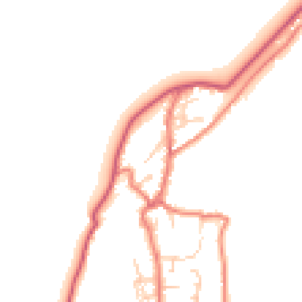 Daytime road noise heatmap for LA7 7HR