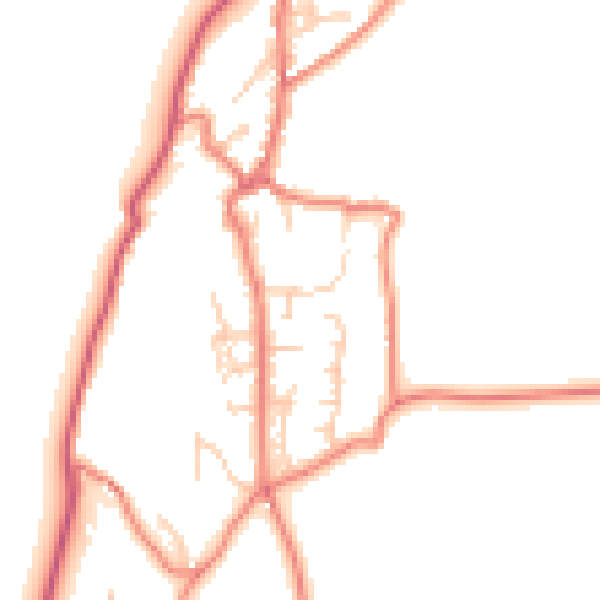 Daytime road noise heatmap for LA7 7JB