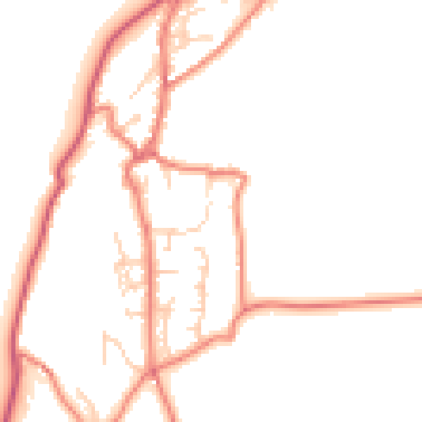 Daytime road noise heatmap for LA7 7JD