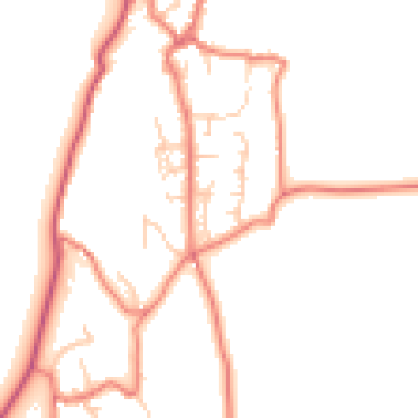 Daytime road noise heatmap for LA7 7JJ