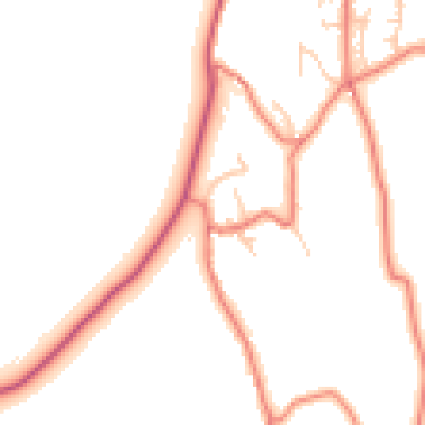 Daytime road noise heatmap for LA7 7JY