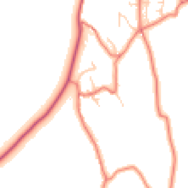 Daytime road noise heatmap for LA7 7JZ