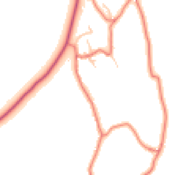 Daytime road noise heatmap for LA7 7LB