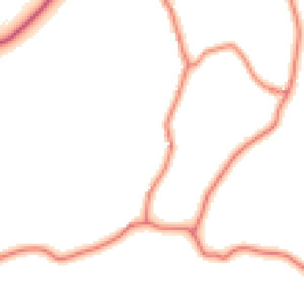 Daytime road noise heatmap for LA7 7LE