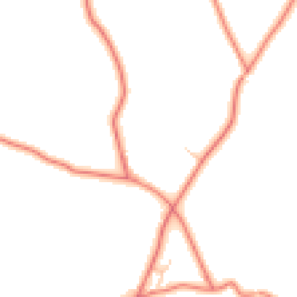 Daytime road noise heatmap for LA7 7NA