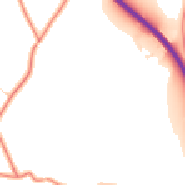 Daytime road noise heatmap for LA7 7NG