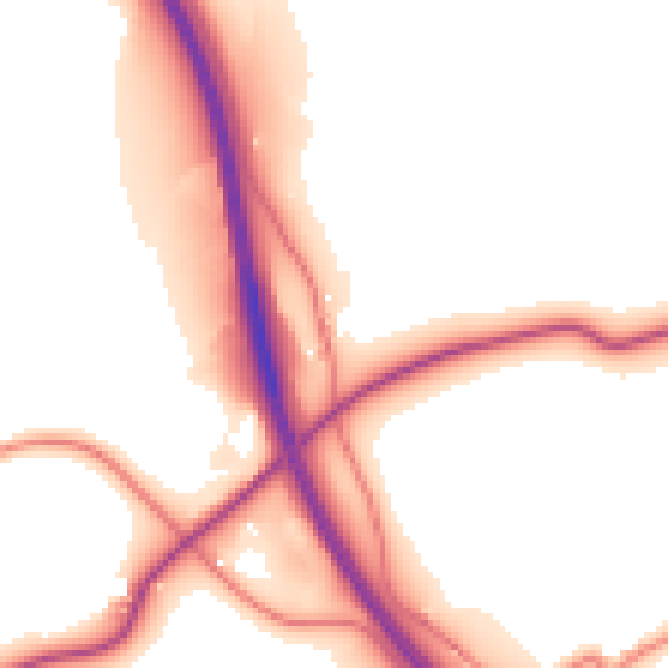 Daytime road noise heatmap for LA7 7NH