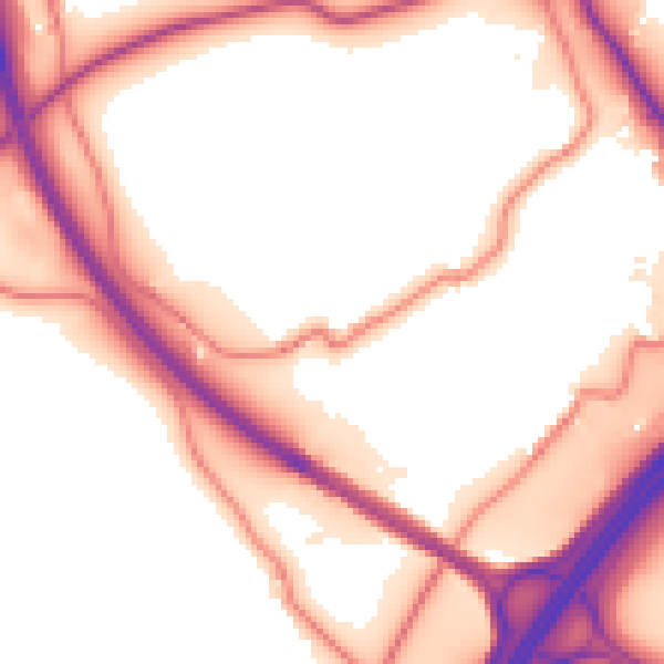 Daytime road noise heatmap for LA7 7NL