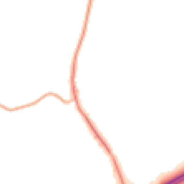 Night-time road noise heatmap for LA7 7NN