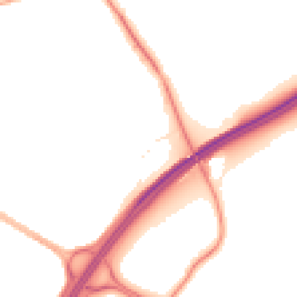 Night-time road noise heatmap for LA7 7NT