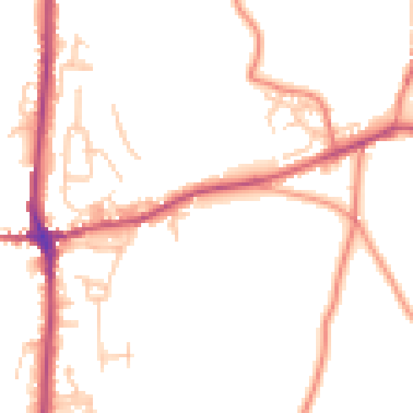 Daytime road noise heatmap for LA7 7QD