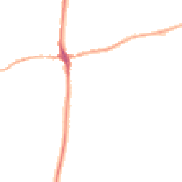 Night-time road noise heatmap for LA7 7QF
