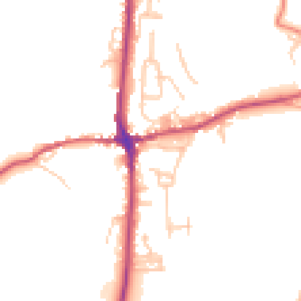 Daytime road noise heatmap for LA7 7QJ