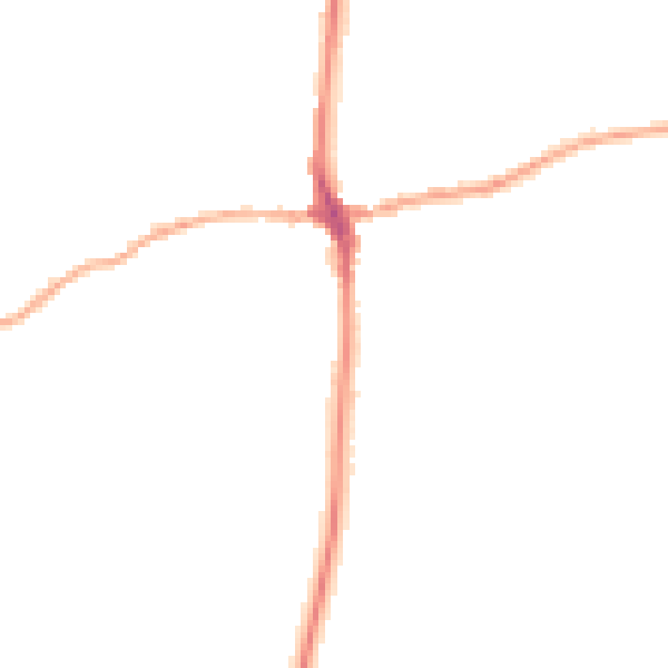 Night-time road noise heatmap for LA7 7QR