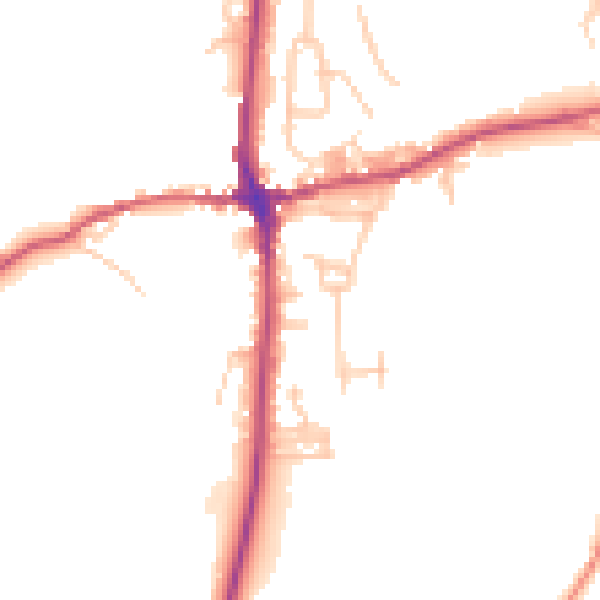 Daytime road noise heatmap for LA7 7QS