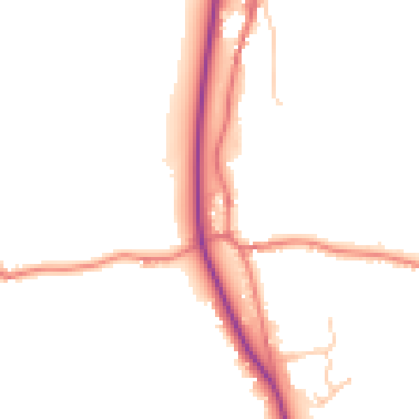 Daytime road noise heatmap for LA7 7RA