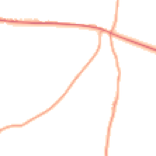 Daytime road noise heatmap for LD8 2HU