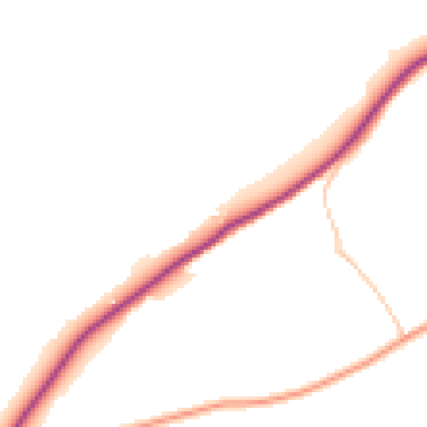 Daytime road noise heatmap for LD8 2LE