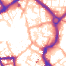 Daytime road noise heatmap for LE1 1AD