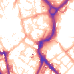 Daytime road noise heatmap for LE1 1AF