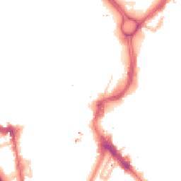 Night-time road noise heatmap for LE1 1AF