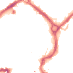 Night-time road noise heatmap for LE1 1AJ