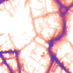 Daytime road noise heatmap for LE1 1AP