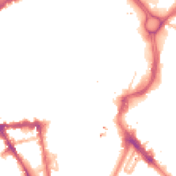 Night-time road noise heatmap for LE1 1AP