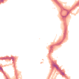 Night-time road noise heatmap for LE1 1AQ