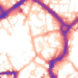 Daytime road noise heatmap for LE1 1AS