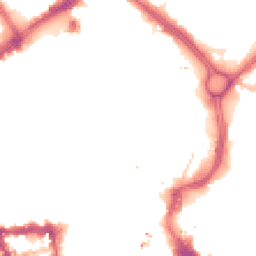 Night-time road noise heatmap for LE1 1AT