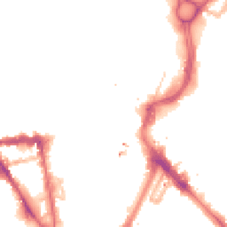 Night-time road noise heatmap for LE1 1DJ