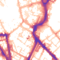 Daytime road noise heatmap for LE1 1DN