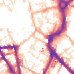 Daytime road noise heatmap for LE1 1EB