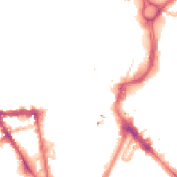 Night-time road noise heatmap for LE1 1EB